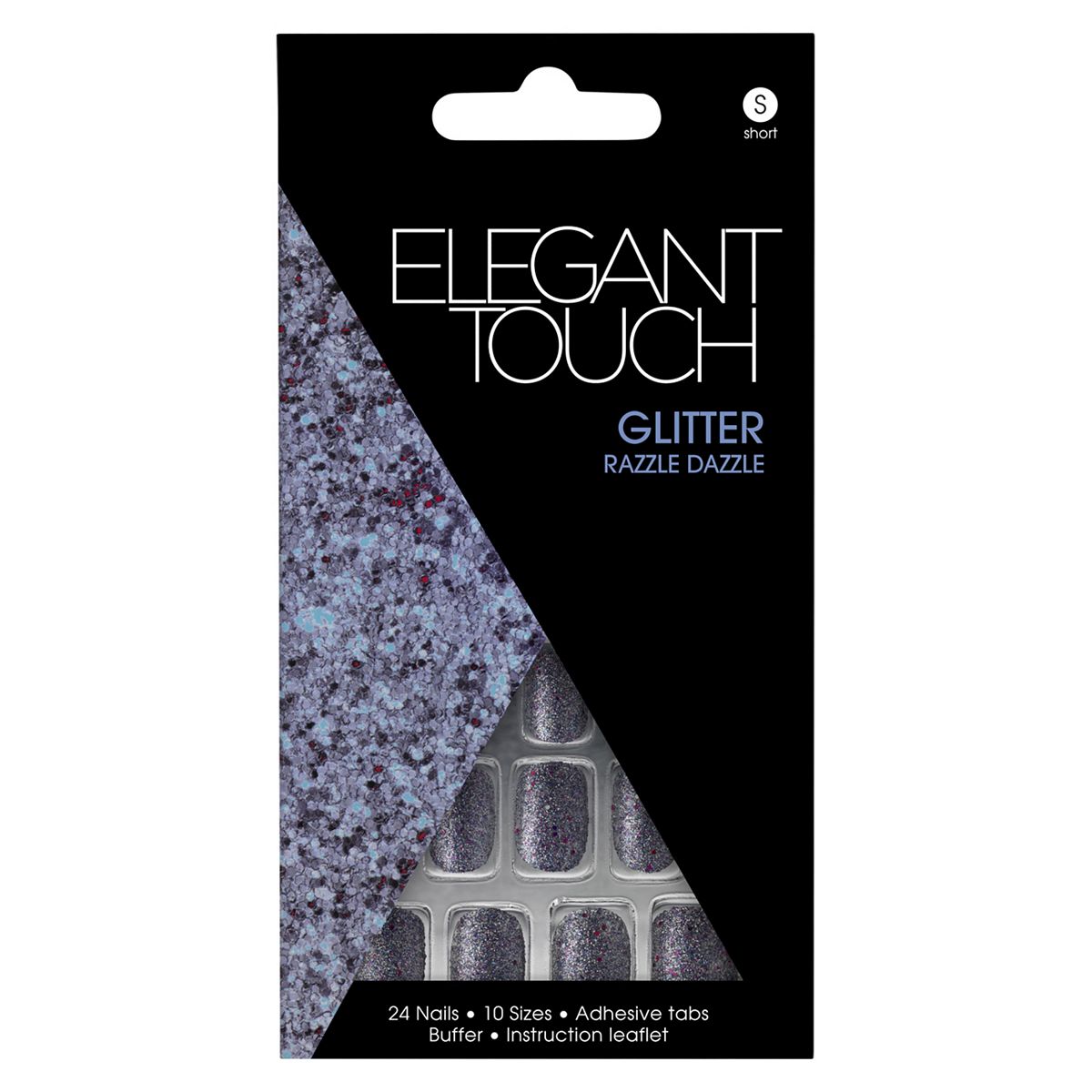 Elegant Touch Glitter Nails Razzle Dazzle - Short