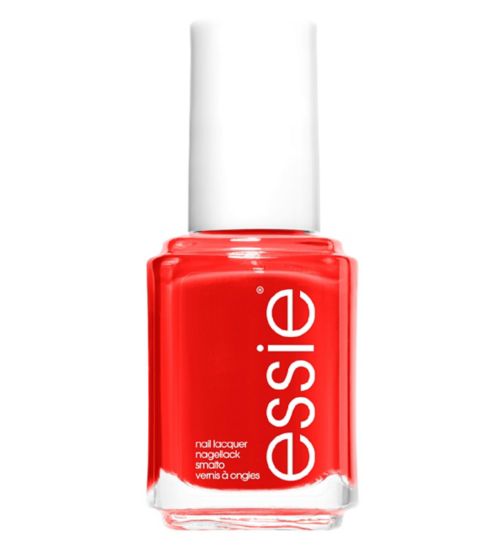 Essie Nail Polish 63 Too Too Hot Rich Sizzling Red Colour, Original High Shine and High Coverage Nail Polish 13.5 ml