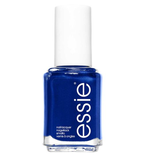 Essie Nail Polish 92 Aruba Blue Royal Colbolt Shimmer Blue, Original High Shine and High Coverage Nail Polish 13.5 ml