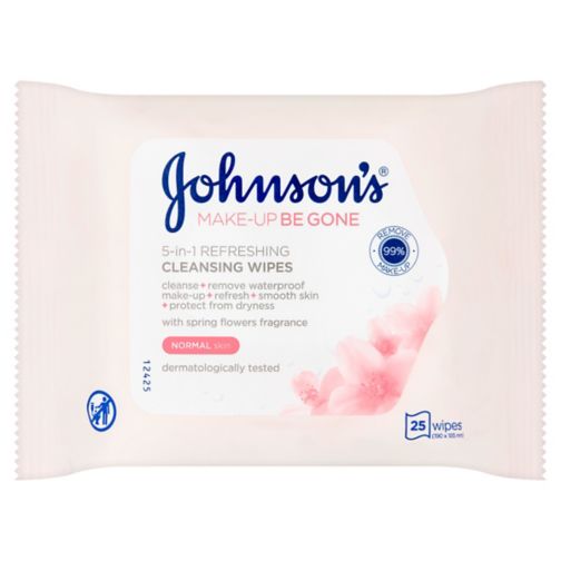 JOHNSON'S Make-Up Be Gone 5-in-1 Refreshing Cleansing Wipes 25 Wipes