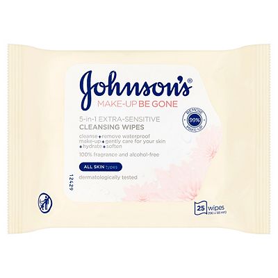 Johnson's Face Care Makeup Be Gone Extra-Sensitive Wipes 25s Review