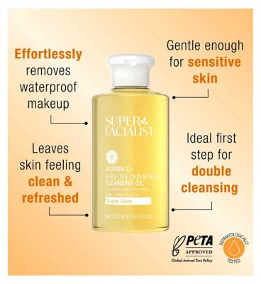 Superfacialist Vitamin C+ Skin Renew Cleansing Oil 200ml (4)