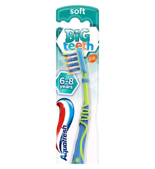 Aquafresh Big Teeth Soft Bristles Kids Toothbrush 6-8 Years