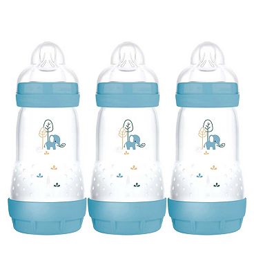 MAM Anti-Colic Bottle 260ml x 3Pack - Blue