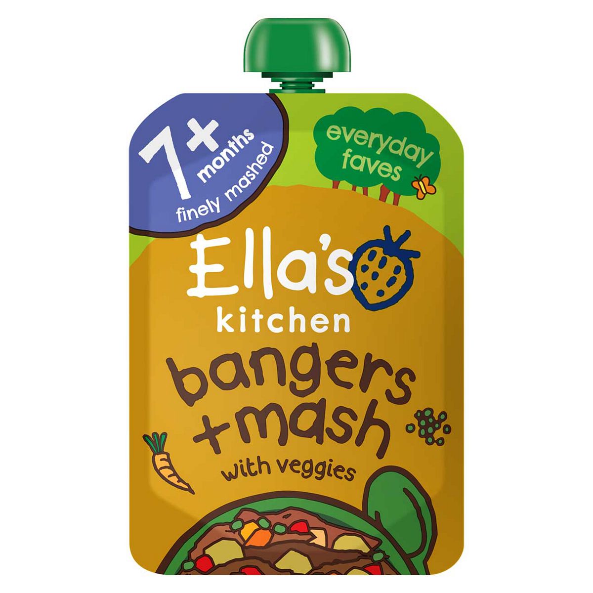 Ella's Kitchen Organic Bangers And Mash Baby Food Pouch 7+ Months 130g