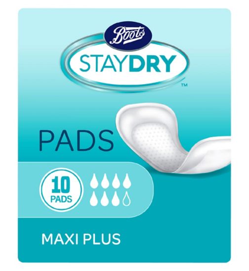 Staydry Maxi Plus Pads for Heavy Incontinence - 10 Pack