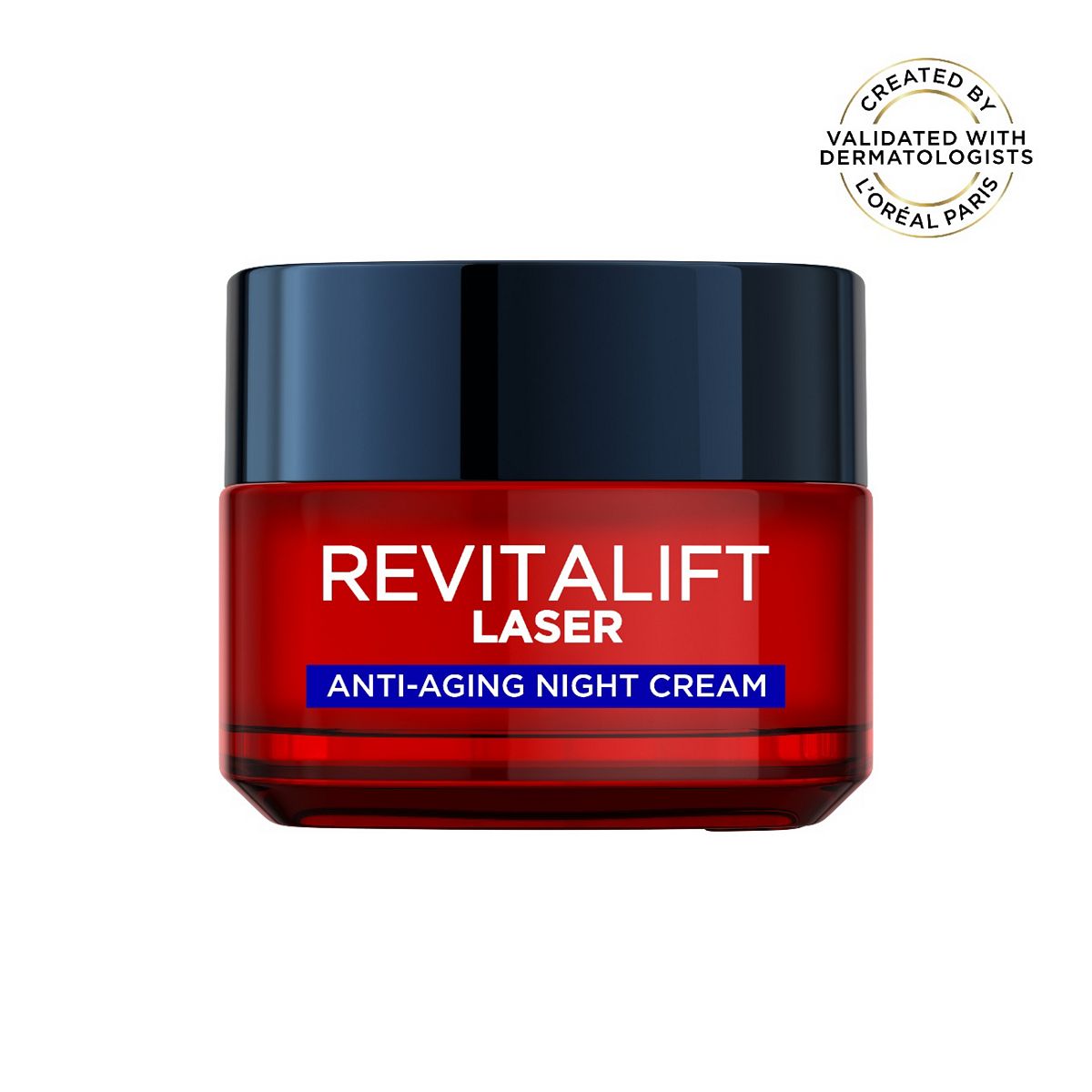 L'Oreal Paris Laser Renew Triple Action Anti-Ageing Night Cream, Pro-Retinol, Hyaluronic Acid And Vitamin C, 50ml