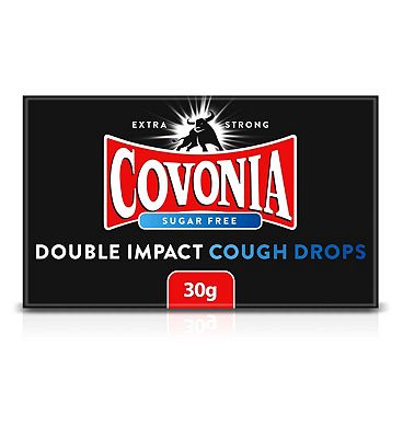 Click to view product details and reviews for Covonia Double Impact Sugar Free Cough Drops 30g.