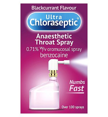 Click to view product details and reviews for Ultra Chloraseptic Anaesthetic Throat Spray Blackcurrant 15ml.