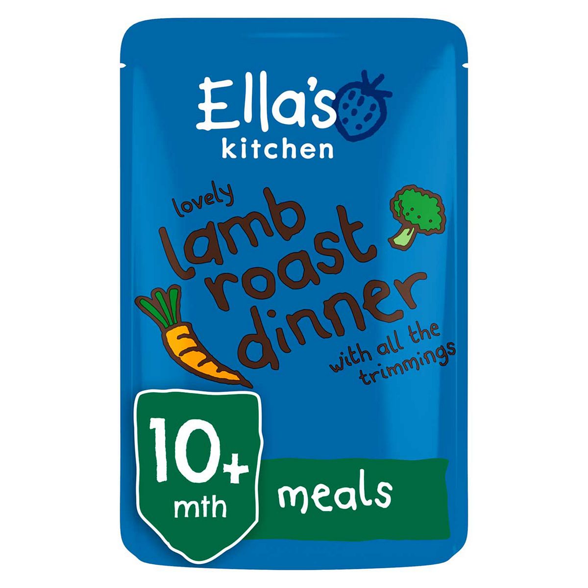 Ella's Kitchen Organic Lamb Roast Dinner Baby Food Pouch 10+ Months 190G
