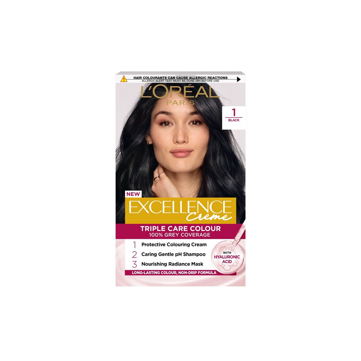 L'Oreal Paris Excellence Créme 1 Black For 100% Grey Coverage