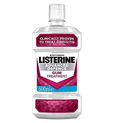 Listerine Advanced Defence Gum Treatment Mouthwash Crisp Mint 500ml