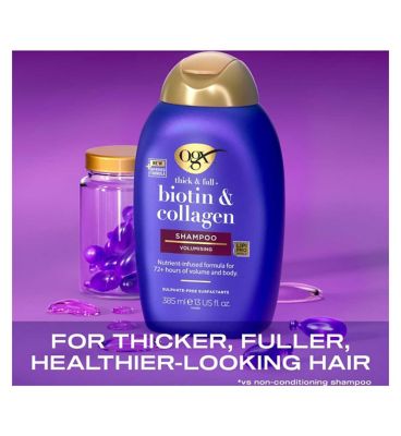 OGX Thick & Full+ Biotin & Collagen pH Balanced Shampoo 385ml (5)
