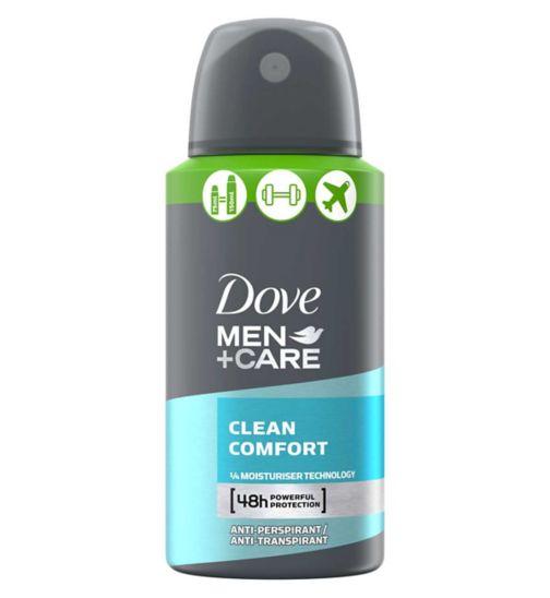 Dove Men+Care Compressed Anti Anti-perspirant Deodorant Clean Comfort Travel Mini 75ml