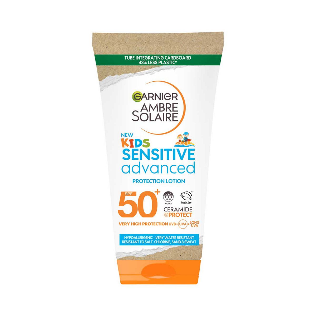 Garnier Ambre Solaire Kids Sensitive Advanced Sun Cream Travel Mini Spf50+ 50ml
