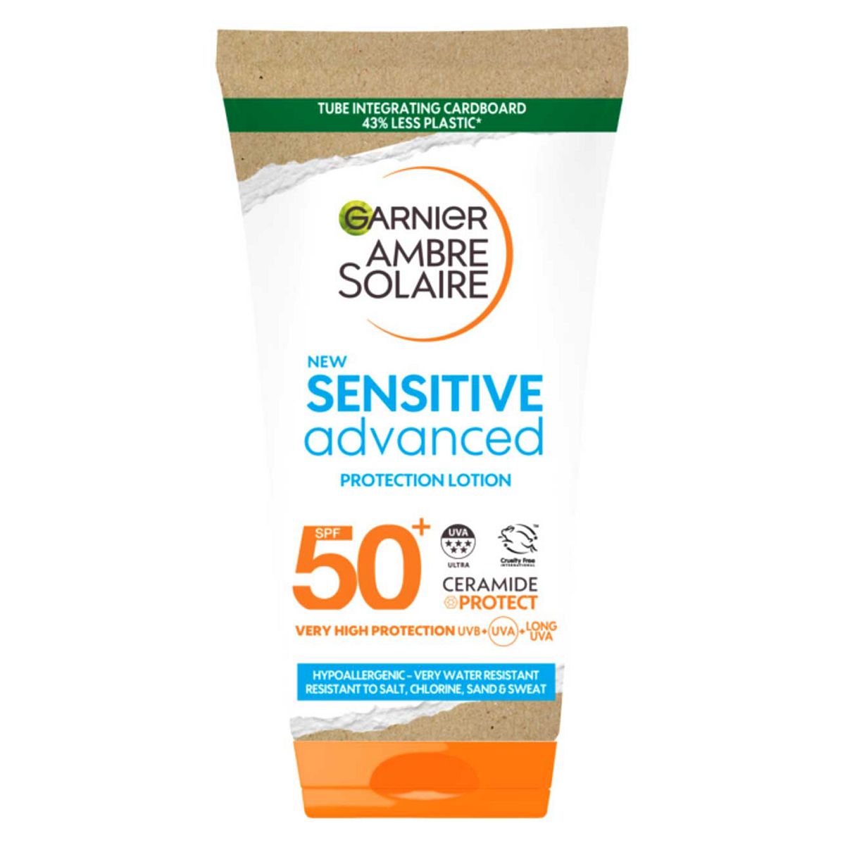 Garnier Ambre Solaire Sensitive Advanced Sun Cream Travel Mini Spf50+ 50ml