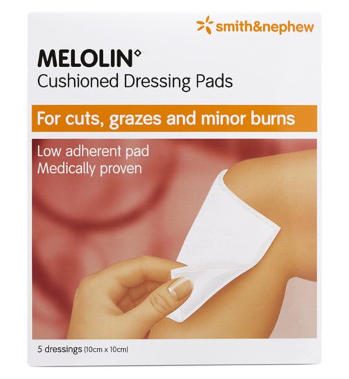Smith & Nephew Melolin Cushioned Dressing Pads - 5 dressings (10 x10)