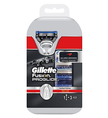 Gillette Fusion Proglide F1 Razor + 3 Blades Limited Edition Pack