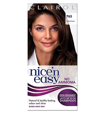 Nice'n Easy No-Ammonia Shade 765 Medium Brown Up To 24 Shampoos