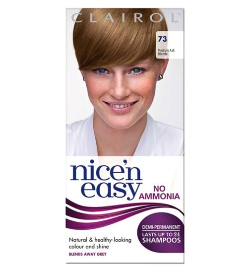 Clairol Nice'n Easy No Ammonia Semi-Permanent Hair Dye 73 Ash Blonde