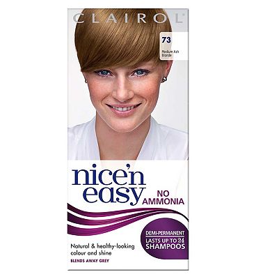 Nice'n Easy No-Ammonia Shade 73 Medium Ash Blonde up to 24 Shampoos