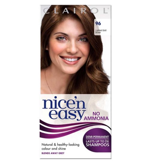 Clairol Nice'n Easy No Ammonia Semi-Permanent Hair Dye 96 Lightest Golden Brown