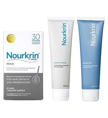 Nourkrin Man 12 months + Free 4x Nourkrin Shampoo & Scalp Cleanser 150ml & 4x Nourkrin Conditioner 1