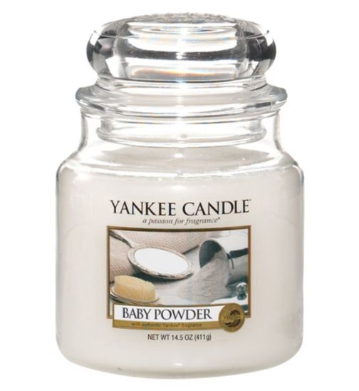 Yankee Candle Classic Medium Jar Candle Baby Powder 411g