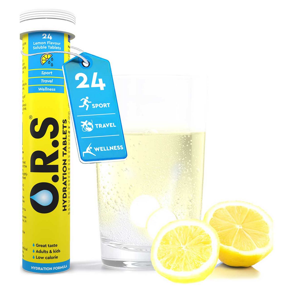 Ors O.r.s Hydration, Lemon Electrolyte Tablets For Everyday Hydration And Wellness - 24