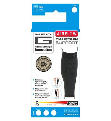  Neo-G Calf Compression Sleeve for Men and Women for Sports,  Daily Wear – Shin Splint Compression Sleeve provides Shin Splint Relief,  Pain Relief from Injury, Strains, Sprains, Weak Calves - S 