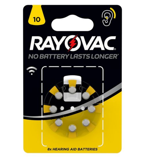 Rayovac 10 Hearing Aid Battery - pack of 8 batteries