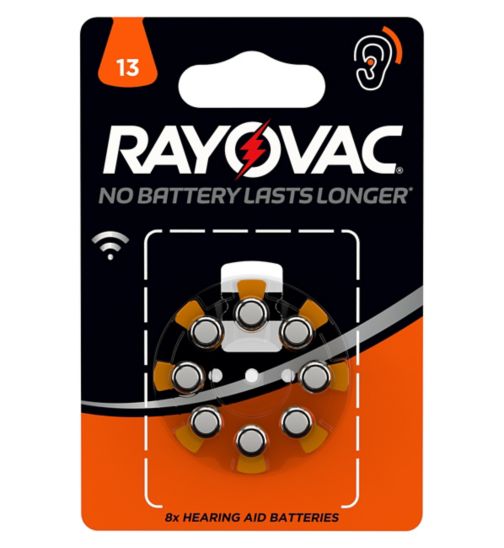Rayovac 13 Hearing Aid Battery - pack of 8 batteries