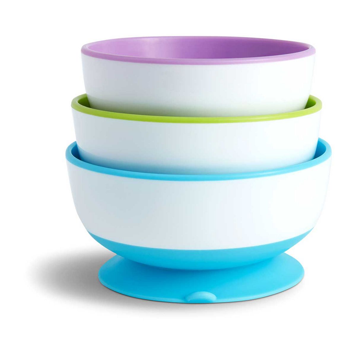  - Baby Feeding Bowls Stay Put Suction 3 Pack Non-Spill Munchkin 6M+ - Image 6