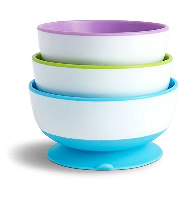 Munchkin Stay-put Suction Bowls x3