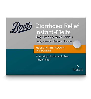 Boots Diarrhoea Relief Instant-Melts 6 tablets 2mg Oradispersible Tablets Loperamide Hydrochloride