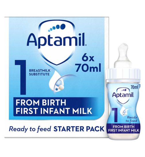 Aptamil 1 First Infant Milk Starter Pack from Birth 6 x 70ml (420ml)