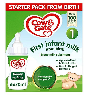 Cow & Gate 1 First Infant Milk from Newborn Starter Pack