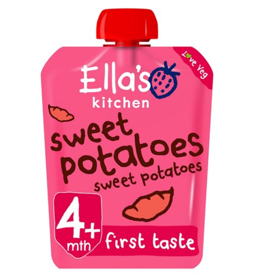 Ella's Kitchen Organic Sweet Potatoes Sweet Potatoes Pouch 4+ Mths 70g