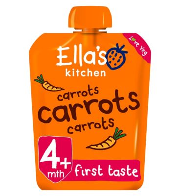 Ella's Kitchen Organic Carrots Carrots Carrots Pouch 4+ Mths 70g