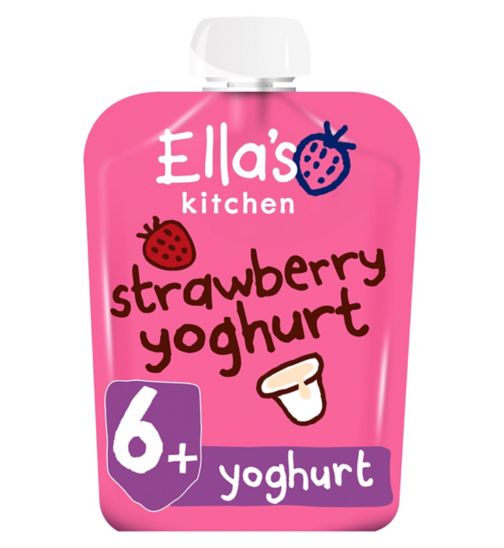 Ella's Kitchen Organic Strawberry Greek Style Yoghurt Baby Food Pouch 6+ Months 90g