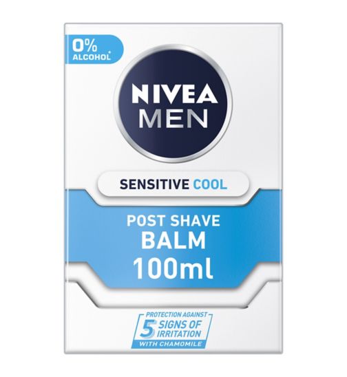 NIVEA MEN Sensitive Cooling Post Shave Balm with 0% Alcohol, 100ml