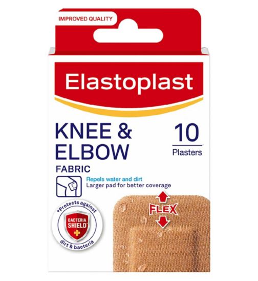 Elastoplast Fabric Knee & Elbow Large Pad, 10 Plasters