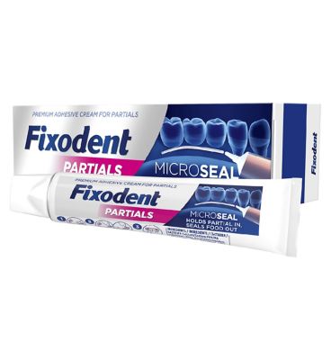 Fixodent Microseal For Partial Dentures, Premium Adhesive Cream 40ml