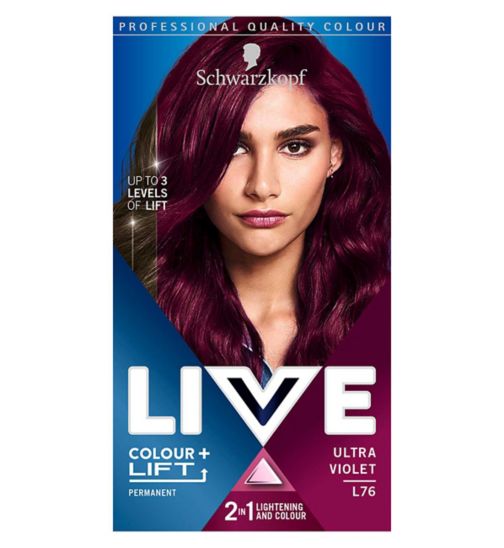 Schwarzkopf LIVE Colour + Lift L76 Ultra Violet Permanent Hair Dye
