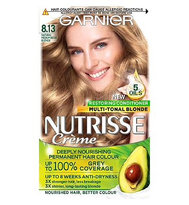 Garnier Nutrisse Crme Permanent Hair Colour 8.13 Natural Medium Beige Blonde