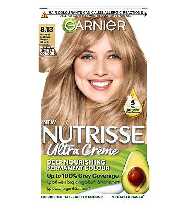 Garnier Nutrisse Crme Permanent Hair Colour 8.13 Natural Medium Beige Blonde