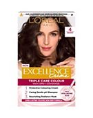 L’Oréal Paris Excellence Crème Permanent Hair Dye, Up to 100% Grey Hair Coverage, 4 Natural Dark Brown