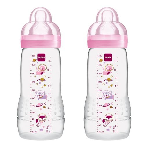 MAM Easy Active Baby Bottle 330ml 2 Pack – Pink