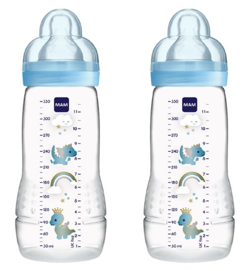 MAM Easy Active Baby Bottle 330ml 2 Pack – Blue