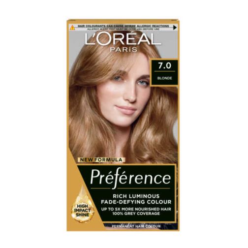 L’Oréal Paris Preference Permanent Hair Dye, Luminous Colour, Blonde 7.0, Luminous Colour